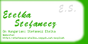 etelka stefanecz business card